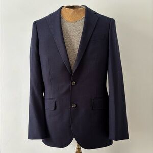 NWT JCrew Suit Ludlow Slim Suit Jacket Wool blazer 36R Admiral Navy